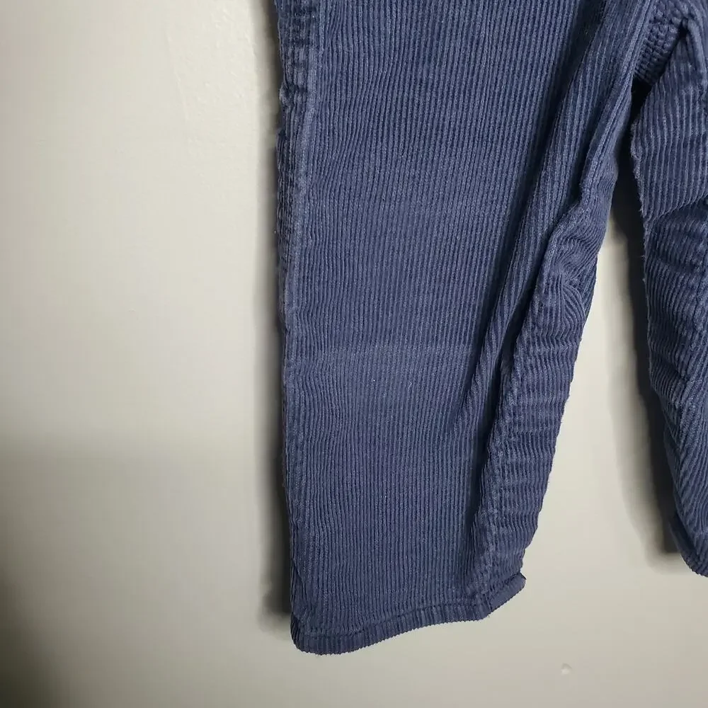 Oshkosh B'gosh Blue Corduroy Overalls Size 18 Months 100% Cotton Bear Embroidery